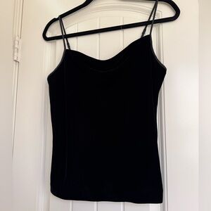 NWT Banana Republic Black Velvet Camisole Top Size XS